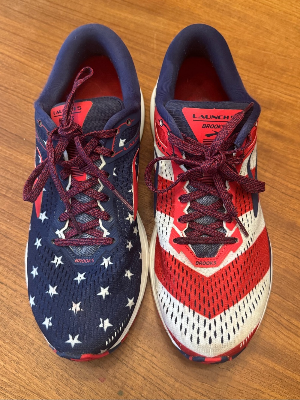 Brooks Launch Running Sneakers - USA Navy, Red & White W10.5B